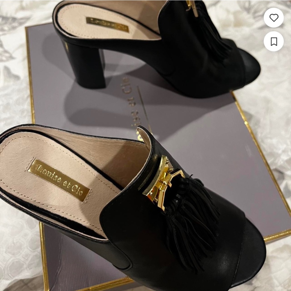 Louise et Cie high heel open toe slip on mule